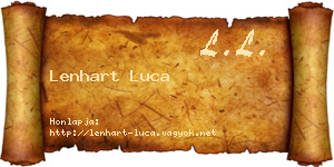 Lenhart Luca névjegykártya